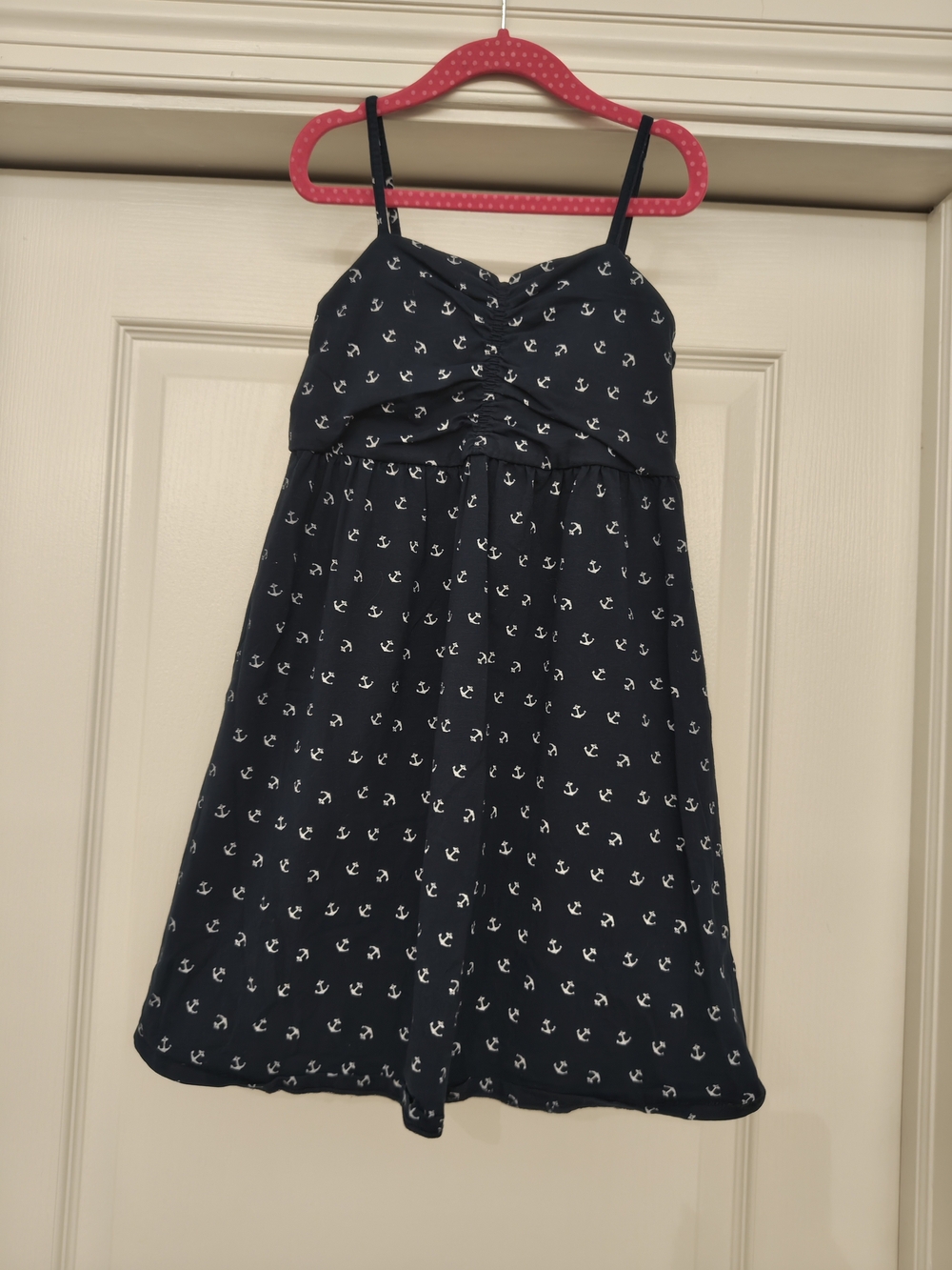 Marks & Spencer Navy and White Anchor Print Spaghetti-Strap Dress